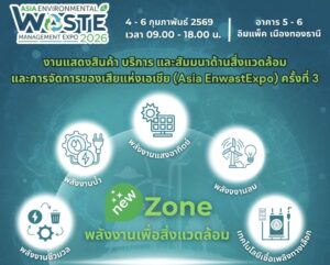 ส.อ.ท.จับมือพันธมิตร จัดงานใหญ่ EnwastExpo 2026  ปีที่3 ชูแนวคิด“ขับเคลื่อนเอเชีย สู่เศรษฐกิจสีเขียว” รวมสุดยอดนวัตกรรมสิ่งแวดล้อม–พลังงานหมุนเวียน และการจัดการของเสียจากทั่วโลก