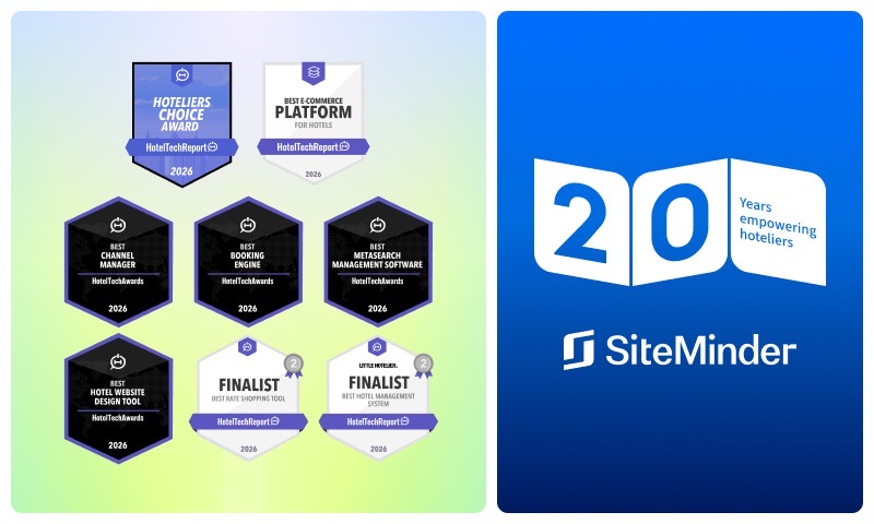 SiteMinder ฉลองครบรอบ20 ปีคว้ารางวัลชนะเลิศจาก Hotel Tech Awards ประจำปี 2026
